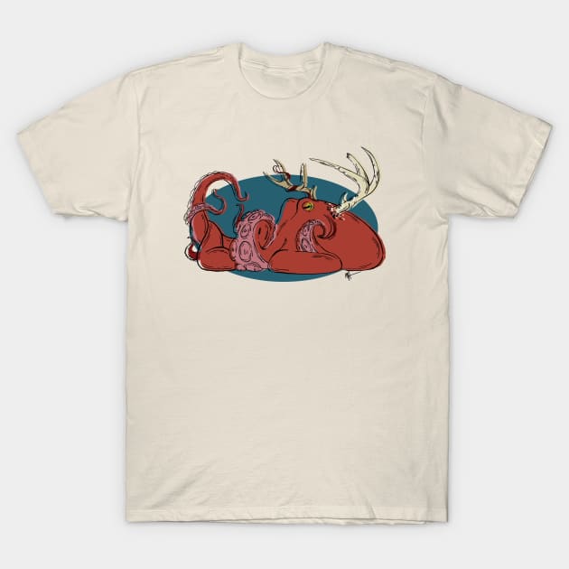 Octopus King T-Shirt by randamuART